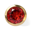 D'Joy Rubin-Feuer-Triplett-Quarz Anhänger 925 Silber 750 Vergoldet ca. 1,08 ct.