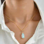 AAA Natürlicher, äthiopischer Welo Opal Anhänger 375 Gold ca. 5,84 ct.