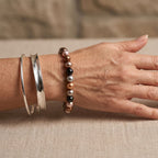 Mehrfarbige Muschelperlen Armband Flexibles cm