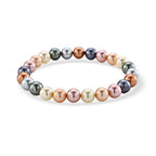 Mehrfarbige Muschelperlen Armband Flexibles cm