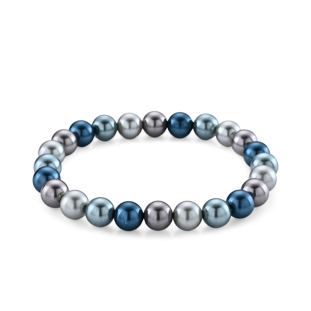 Mehrfarbige Muschelperlen Armband Flexibles cm