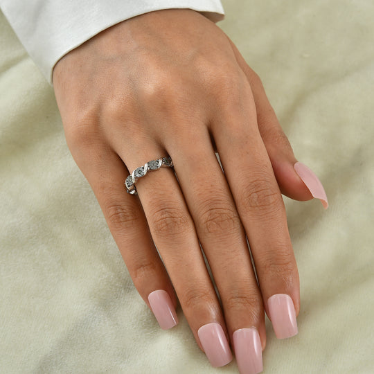 EVER TRUE Grüner Diamant Ring Nickelfreies Messing (Größe 21.00) ca. 0,05 ct