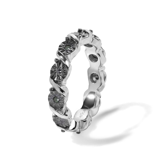 EVER TRUE Grüner Diamant Ring Nickelfreies Messing (Größe 21.00) ca. 0,05 ct