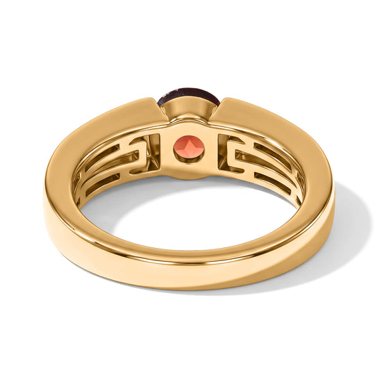 EVER TRUE Roter Granat Ring Nickelfreies Messing (Größe 20.00) ca. 1,02 ct