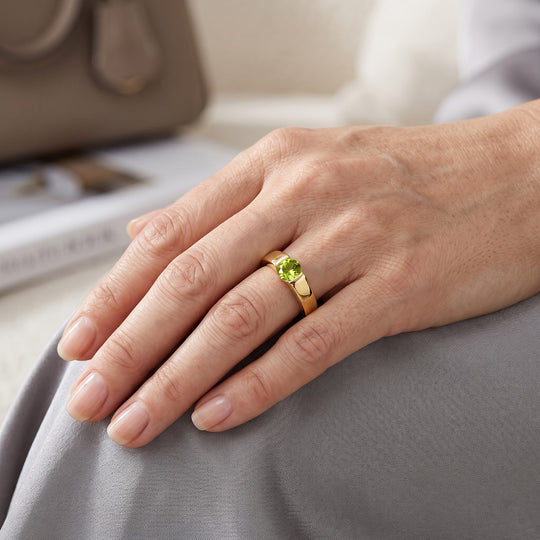 EVER TRUE Peridot Ring Nickelfreies Messing (Größe 19.00) ca. 0,93 ct