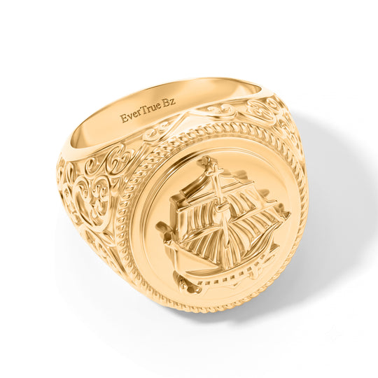 EVER TRUE Reine Bronze 750 VergoldetRing (Größe 20.00) ca. 9,79g