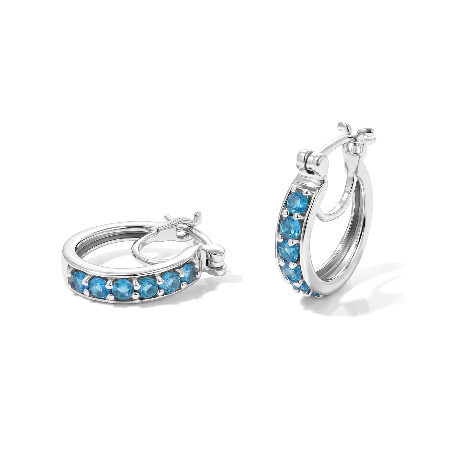 D'Joy Natürlicher Neon-Apatit Ohrringe 925 Silber Rhodiniert ca. 0.92 ct