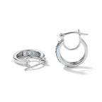 D'Joy Neon Apatit Creolen, 925 Silber rhodiniert - 0,92 ct.