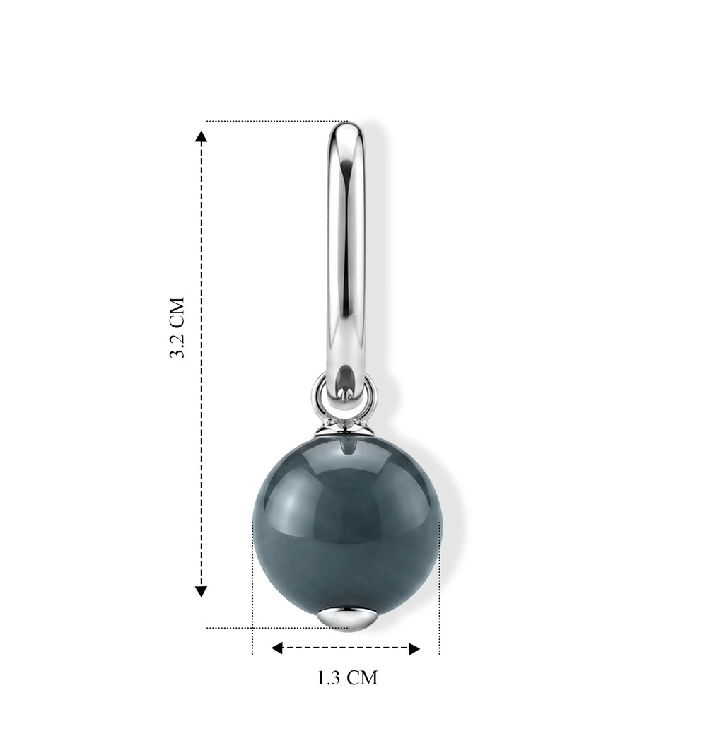 D'Joy Olmek Jadeit Ohrringe 925 Silber Rhodiniert ca. 30,00 ct.