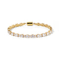 D'Joy Moissanit Armband ca. 20 cm 925 Silber 750 Gelbgold vermeil ca. 12,61 ct.
