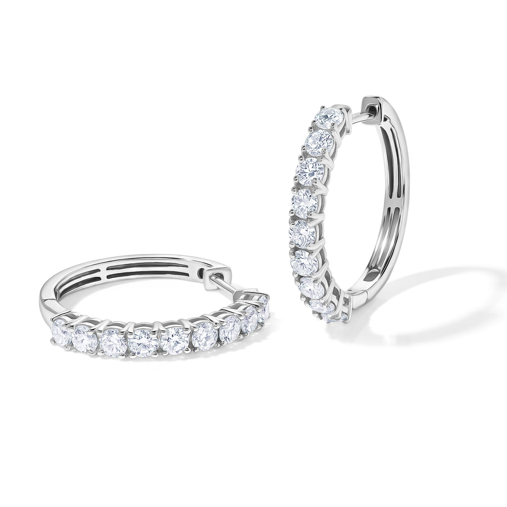 D'Joy Moissanit Ohrringe, 925 Silber rhodiniert - 1,80 ct.