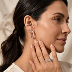 D'Joy Moissanit Ohrringe, 925 Silber rhodiniert - 1,80 ct.