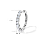 D'Joy Moissanit Ohrringe, 925 Silber rhodiniert - 1,80 ct.
