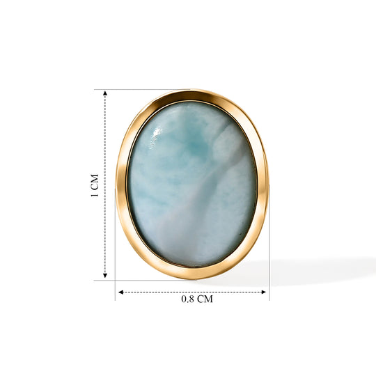 D'Joy AA Larimar Ohrringe 925 Silber Platiniert ca. 3.02 ct