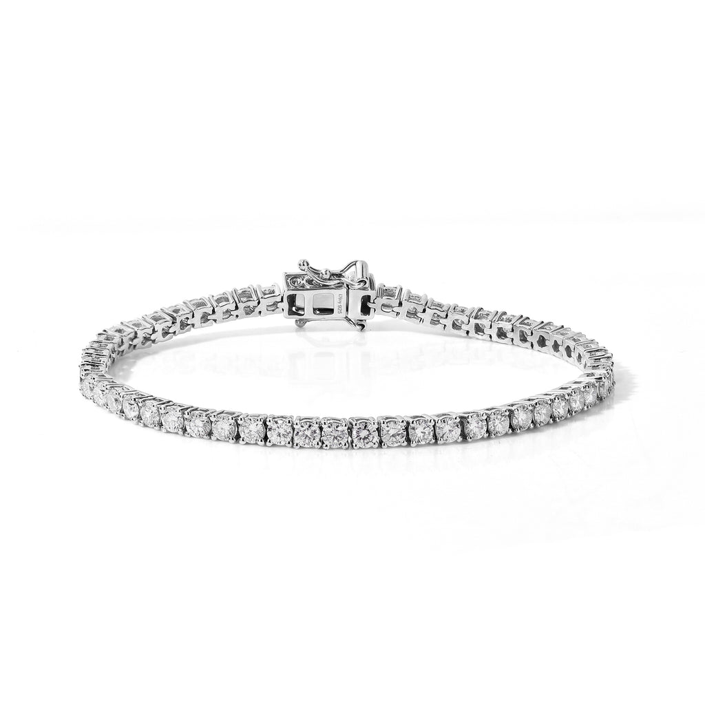D'Joy Moissanit Armband ca. 18 cm 925 Silber Rhodiniert ca. 4,94 ct.