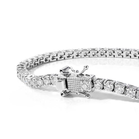 D'Joy Moissanit Armband ca. 18 cm 925 Silber Rhodiniert ca. 4,94 ct.