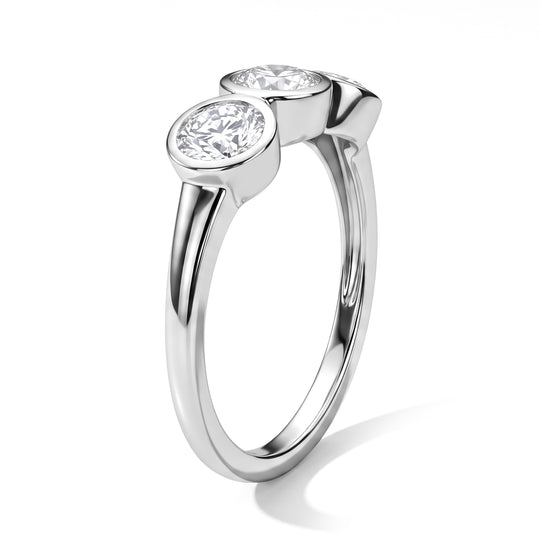 D'Joy Moissanit Ring 925 Silber Platiniert (Größe 21.00) ca. 1,34 ct