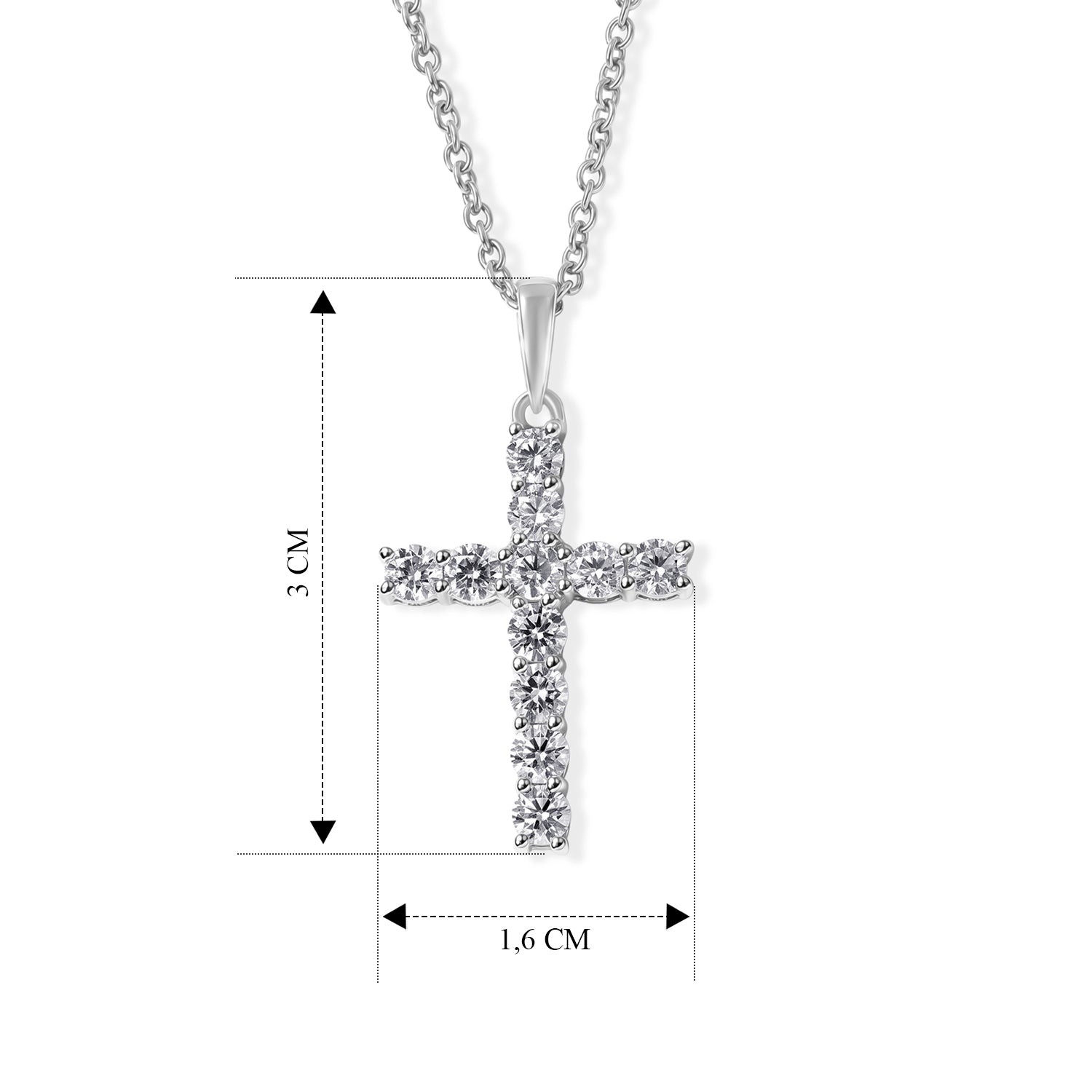 D'Joy Moissanit Anhänger 925 Silber Rhodiniert ca. 1,00 ct.