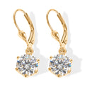 D'Joy Moissanit Ohrringe 925 Silber 750 Vergoldet ca. 3.75 ct