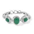 EVER TRUE Verde Onyx Armband ca. 16.5 cm 316L Edelstahl ca. 17.80 ct