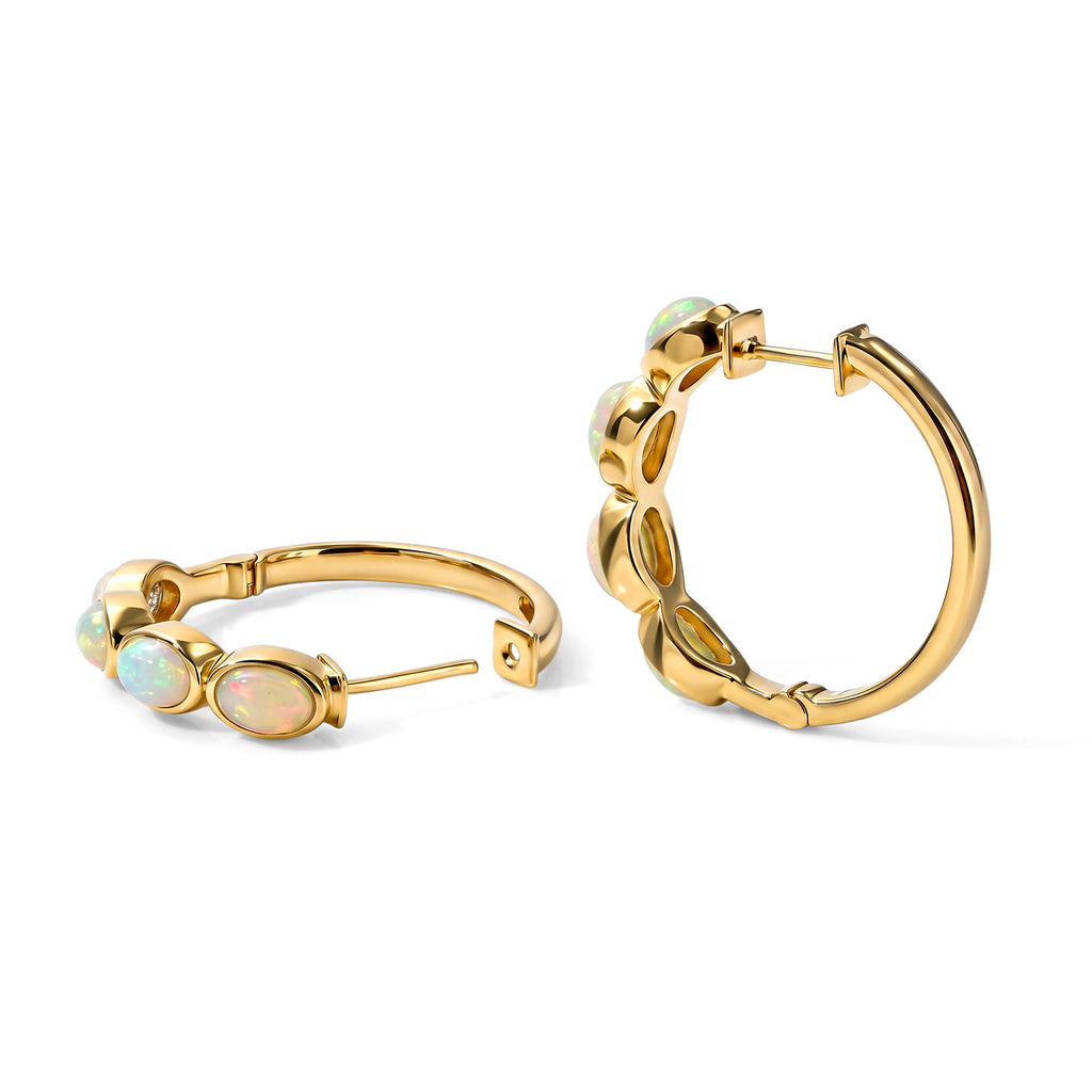 EverTrue AA natürliche, äthiopische Welo Opal Ohrringe, Bronze mit Gelbgold E-Beschichtung - 2,62 ct.