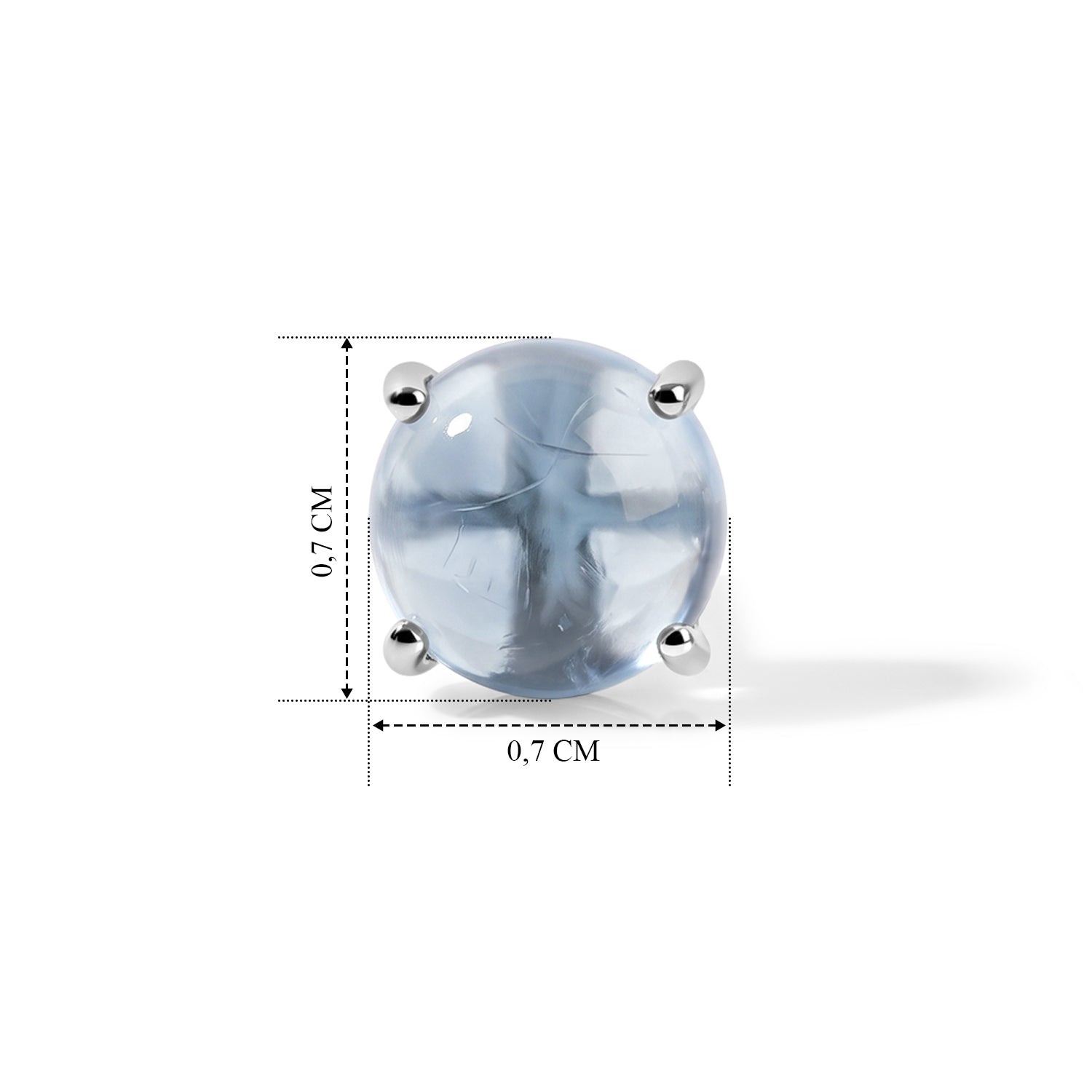 D'Joy Milchiger Aquamarin Ohrringe 925 Silber Rhodiniert ca. 3,00 ct.