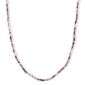 Mehrfarbig-Turmalin, Zhuji Akoya-Perle (5-6mm) Halskette ca. 50 cm 316L Edelstahl 30.01 ct