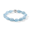 Aquamarin Armband ca. 19 cm 316L Edelstahl ca. 100,00 ct.