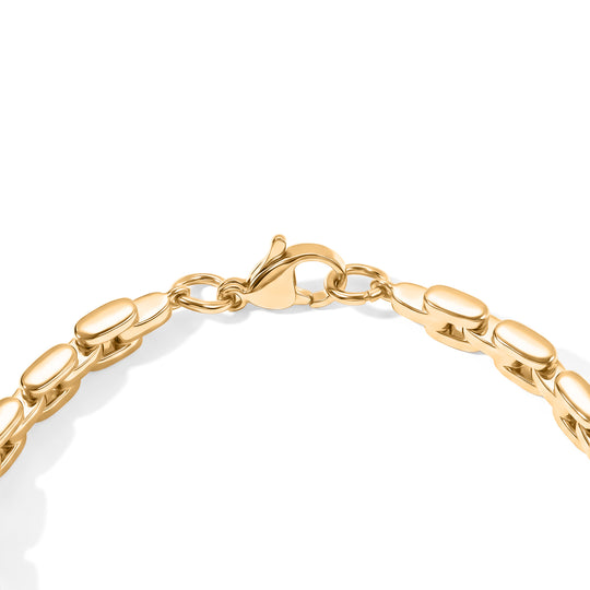 EVER TRUE Roter Granat, Himmelblauer Topas Armband ca. 16.5 cm 316L Edelstahl 750 Vergoldet ca. 2.71 ct