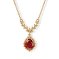 EVER TRUE Rubin-Feuer-Triplett-Quarz Halskette ca. 45 cm 316L Edelstahl ca. 2,82 ct.