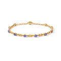 EVER TRUE Tansanit Armband ca. 19 cm 950 Kupfer ca. 2.20 ct