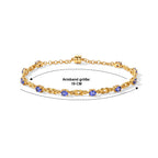 EVER TRUE Tansanit Armband ca. 19 cm 950 Kupfer ca. 2.20 ct