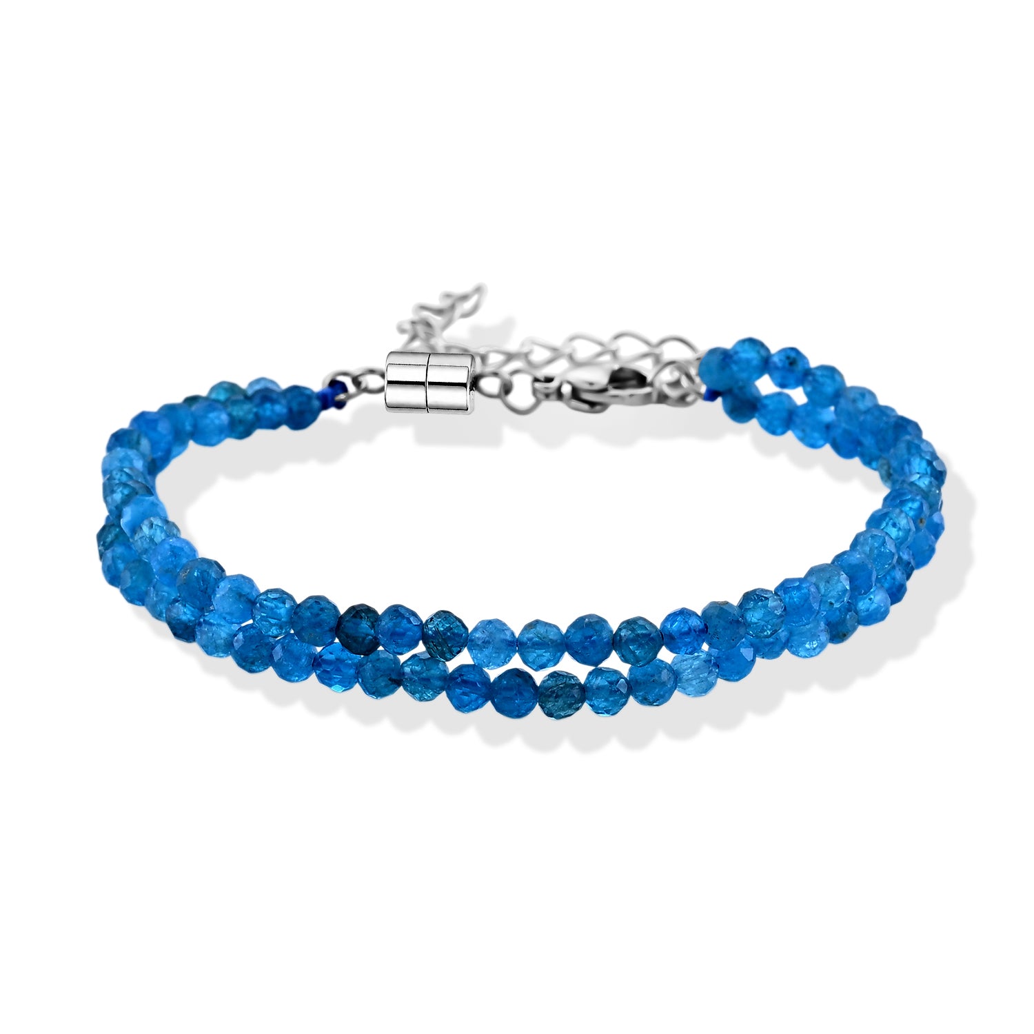 Neon Apatit Armband ca. 18 cm 316L Edelstahl ca. 30,00 ct.