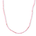 Rosa Opal Halskette ca. 45 cm 316L Edelstahl ca. 25.00 ct