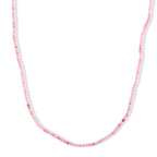 Rosa Opal Halskette ca. 45 cm 316L Edelstahl ca. 25.00 ct