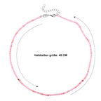 Rosa Opal Halskette ca. 45 cm 316L Edelstahl ca. 25.00 ct