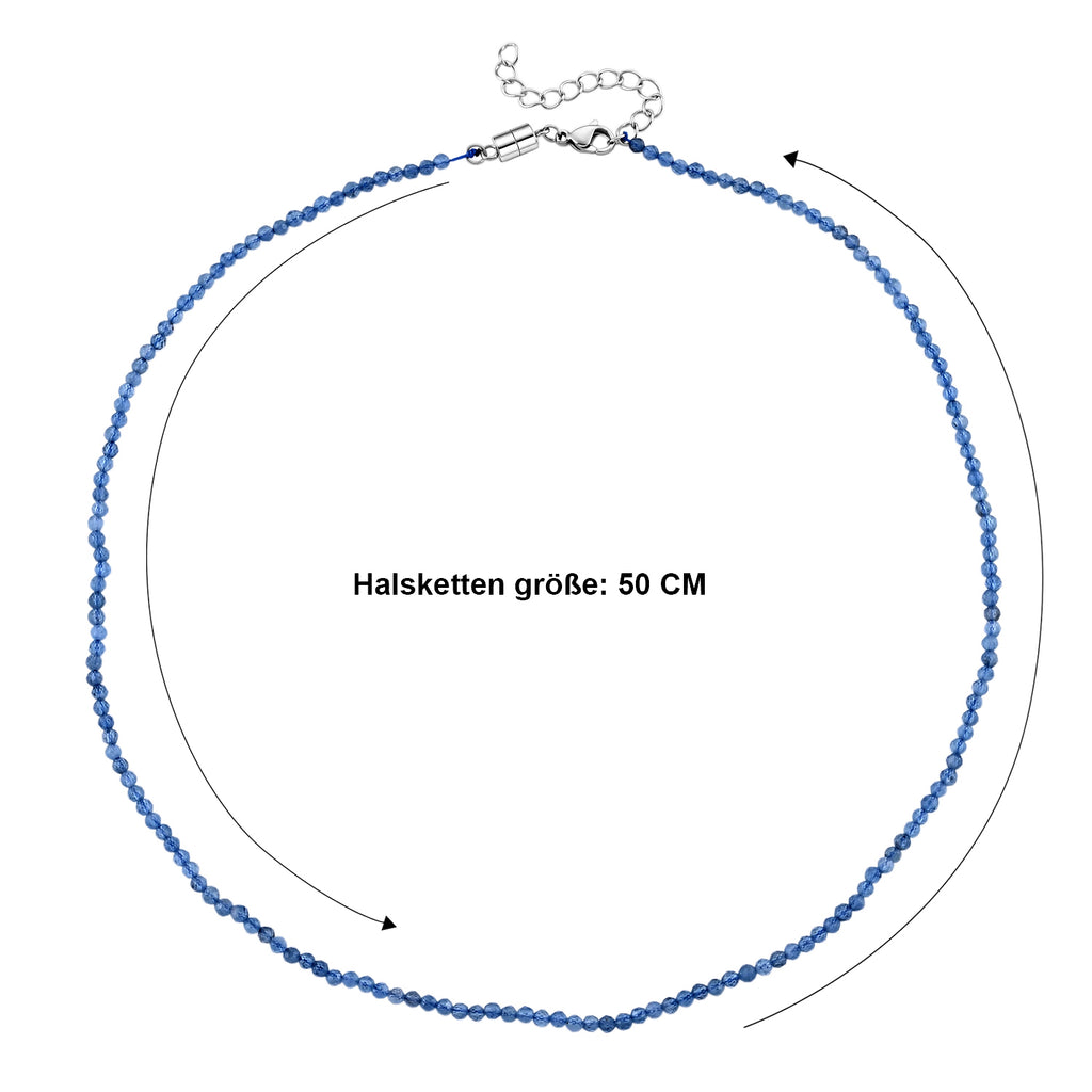 Santamaria Aquamarin Halskette ca. 50 cm 316L Edelstahl ca. 23,00 ct.