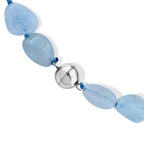 Aquamarin Halskette ca. 50 cm 316L Edelstahl ca. 230,00 ct.