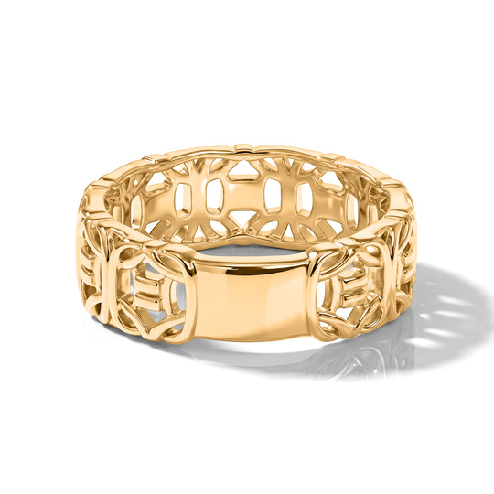 EverTrue durchbrochener Bandring, 750 vergoldet Bronze - 4 Gramm
