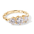 SHOPLC JUBILÄUMS DESIGN D'Joy Moissanit Ring 925 Silber Vergoldet (Größe 17.00) ca. 1.65 ct
