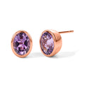 EverTrue Rose De France Amethyst Solitär Ohrringe, 950 Kupfer rosévergoldet - 3,35 ct.