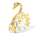 crystal deco swan golden metal necklace, move 3 stones at tail color:yellow product size:5*6cm N.W:59g material:glass?metal