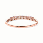 EverTrue Rose De France Amethyst und Zirkon 19cm Half-Eternity-Armreif, Messing rosévergoldet - 8,95 ct.