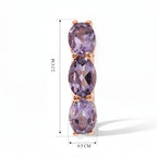 EverTrue Rose De France Amethyst Trilogie Ohrringe, 950 Kupfer rosévergoldet - 4,27 ct.