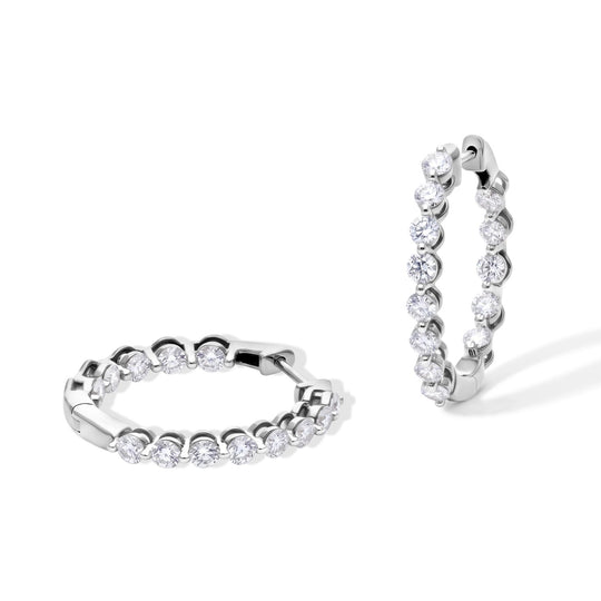 LUXURIANT DIAMOND - Lab Grown Diamant SI-GH Ohrringe 925 Silber 750 Gelbgold vermeil ca. 2.00 ct