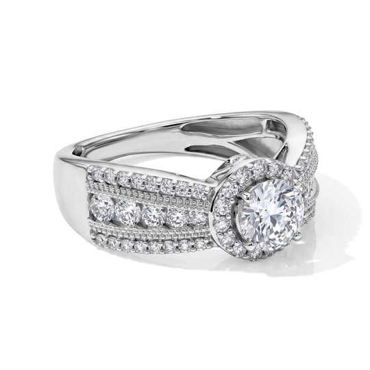 LUXURIANT DIAMOND - Lab Grown Diamant SI-GH SGL zertifiziert Ring 925 Silber Rhodiniert (Größe 22.00) ca. 1,89 ct