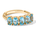 EVER TRUE AA Blauer Apatit Ring Reine Bronze (Größe 18.00) ca. 2,26 ct