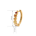 D'Joy AA Mehrfarbig Saphir Ohrringe 925 Silber 750 Gelbgold vermeil ca. 2,39 ct.