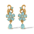 EVER TRUE AA Blauer Apatit Ohrringe Reine Bronze ca. 2,59 ct.