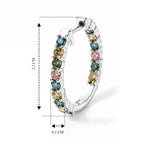 LUXURIANT DIAMOND - Lab Grown Mehrfarbiger Diamant Ohrringe 925 Silber Rhodiniert ca. 1,99 ct.